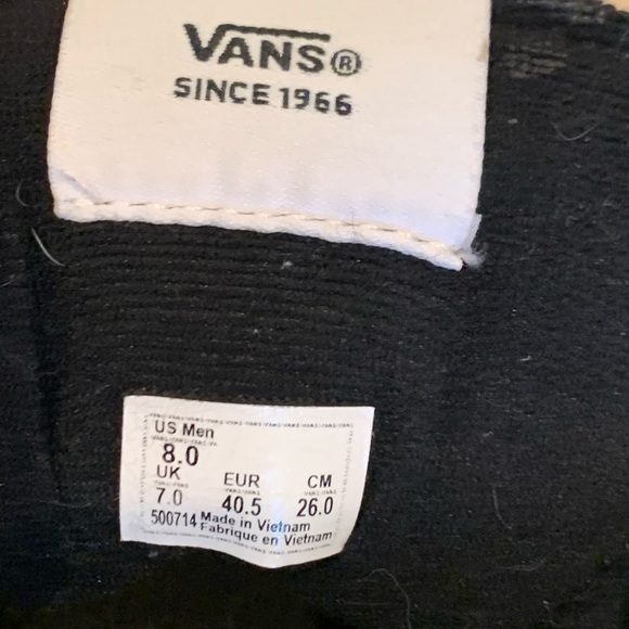 Black Vans Old Skool High Tops Men’s 8 - Picture 6 of 8